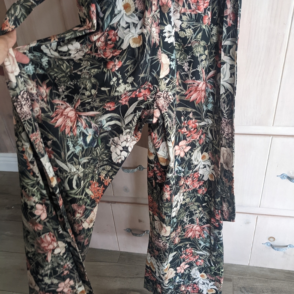 ANTONIO MELANI Floral Jumpsuit - Black, Green, Orange, Cream - Picture 4 of 4